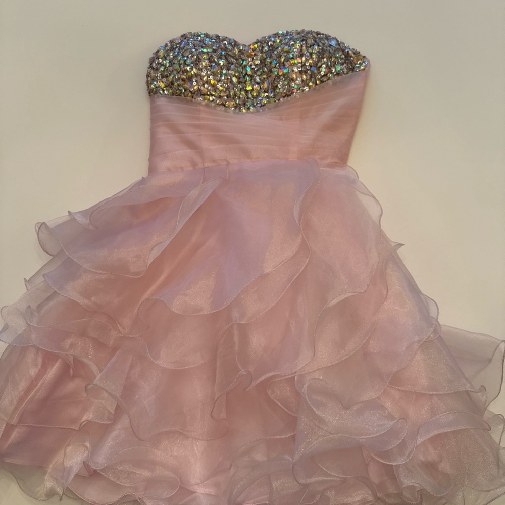 Alyce Paris Pink and Silver Formal dress